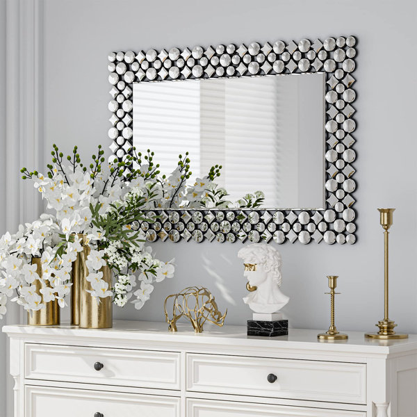 Mercer41 Magdalynn Rectangle Glass Wall Mirror Wayfair